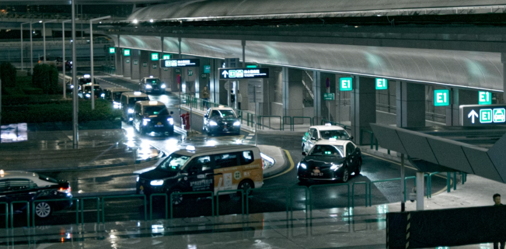 taxis dans un aéroport